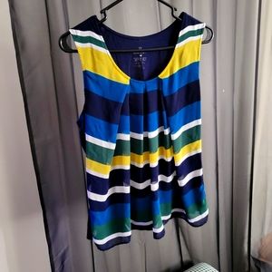 New York & Company Striped Sleeveless Top (L) - AU215